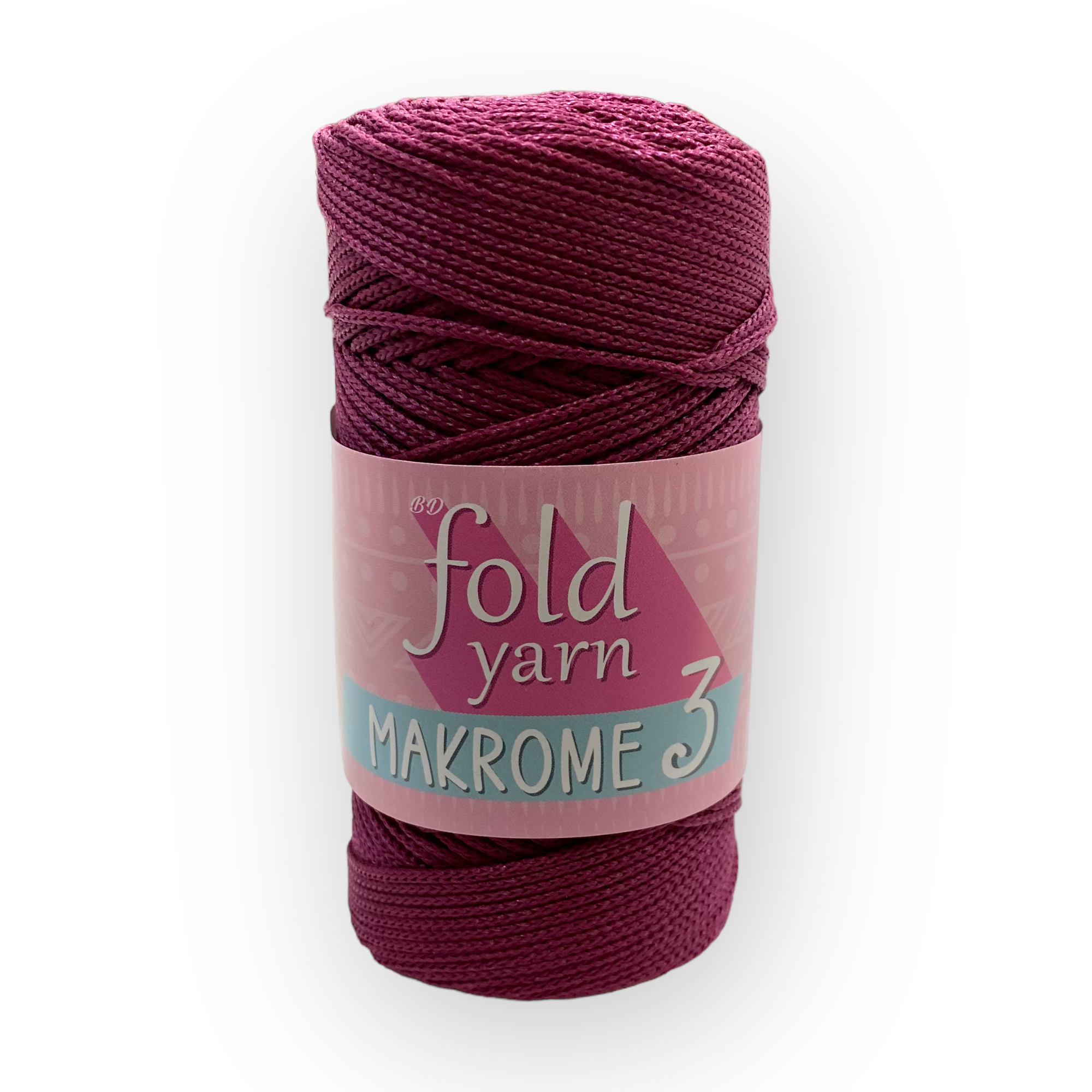 Fold Yarn, Polyester Makrome No:3 Bordo
