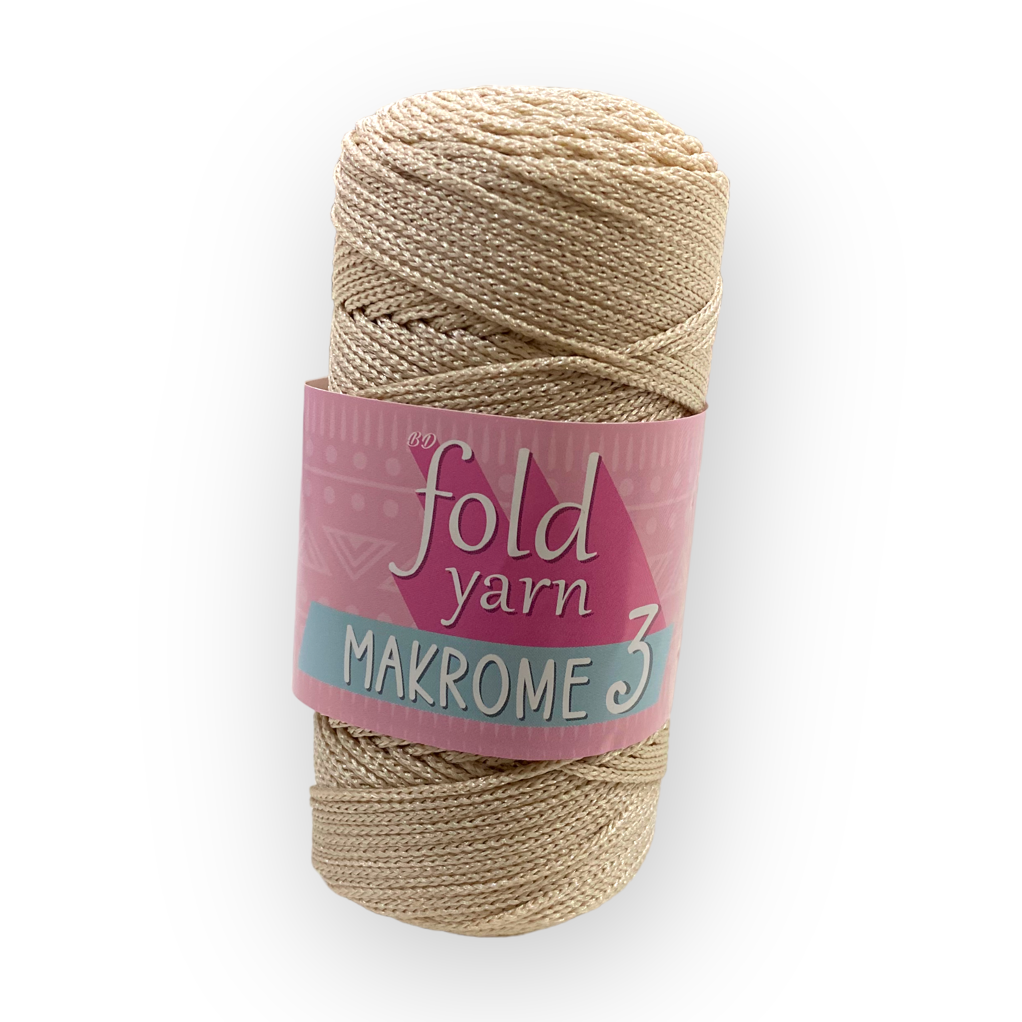 Fold Yarn, Polyester Makrome No:3 Coffe Cream