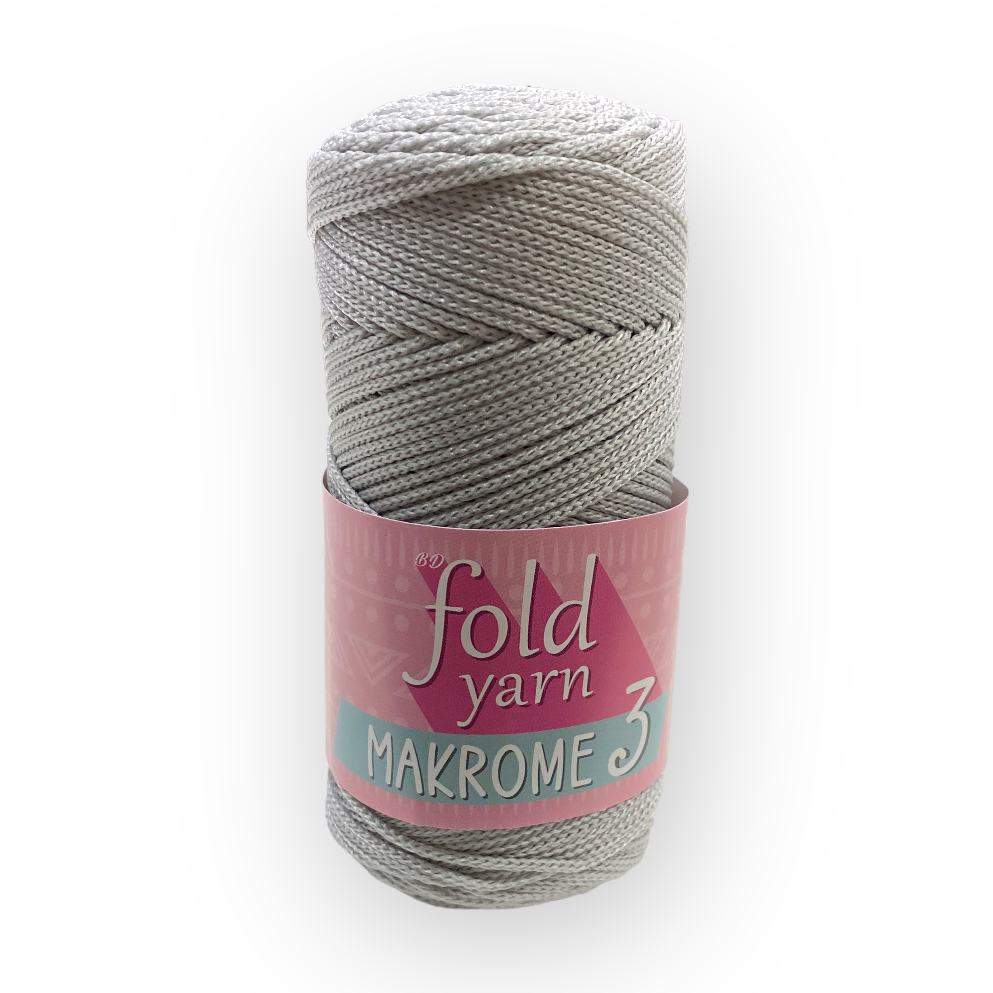 Fold Yarn, Polyester Makrome No:3 Gri