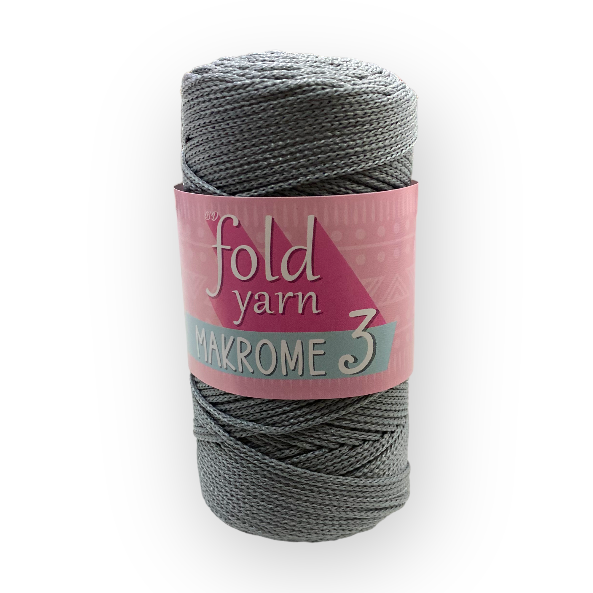 Fold Yarn, Polyester Makrome No:3 Koyu Gri
