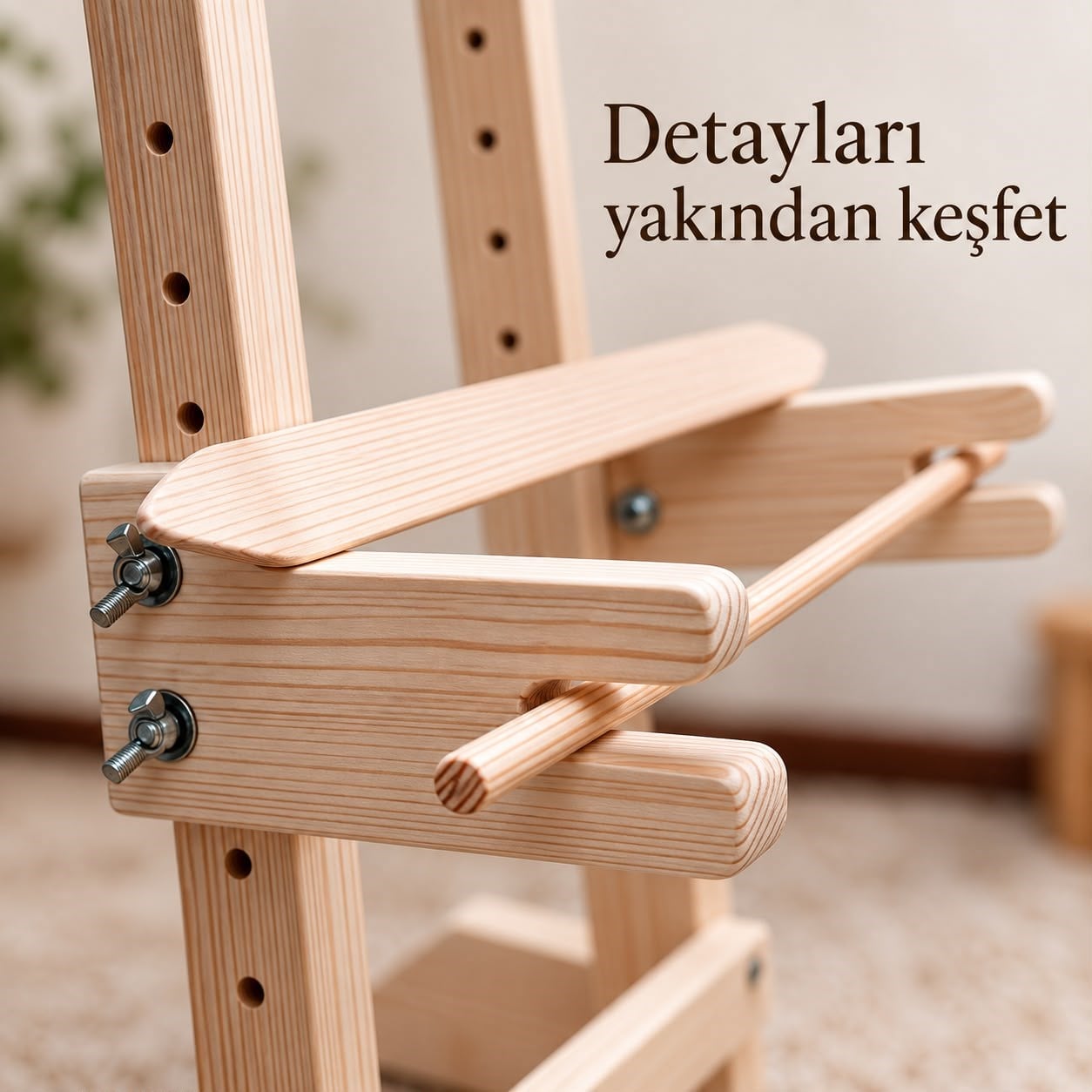 İlmek Atölyesi – No:1 Ayaklı Ahşap Dokuma Tezgâhı | 50 × 70 cm