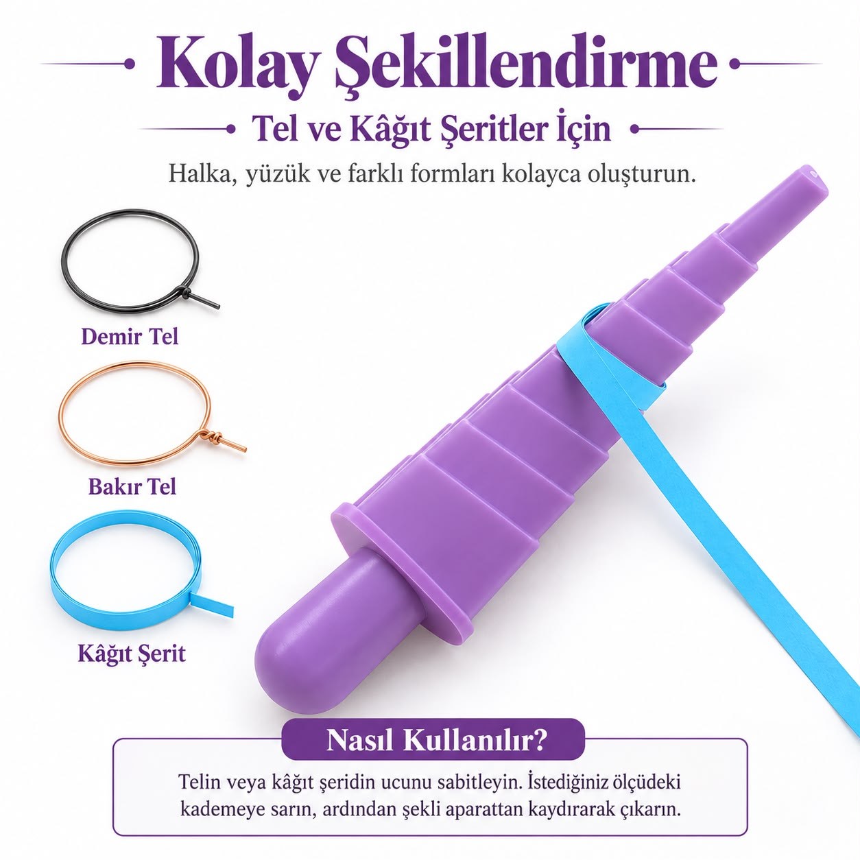 Kademeli Tel Sarma ve Şekillendirme Seti 5+1 Tasarımlarınıza Kendi Formunuzu Verin