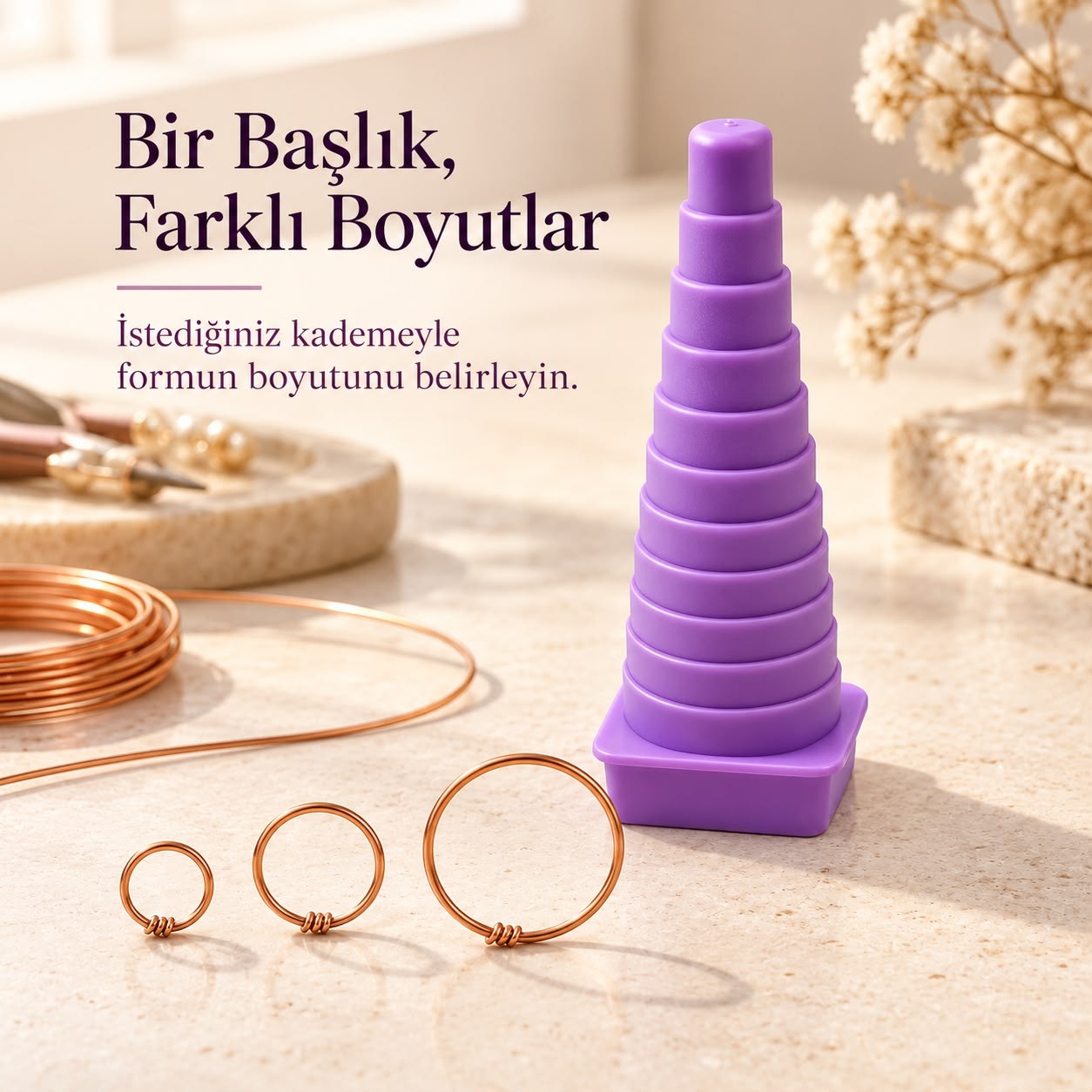 Kademeli Tel Sarma ve Şekillendirme Seti 5+1 Tasarımlarınıza Kendi Formunuzu Verin
