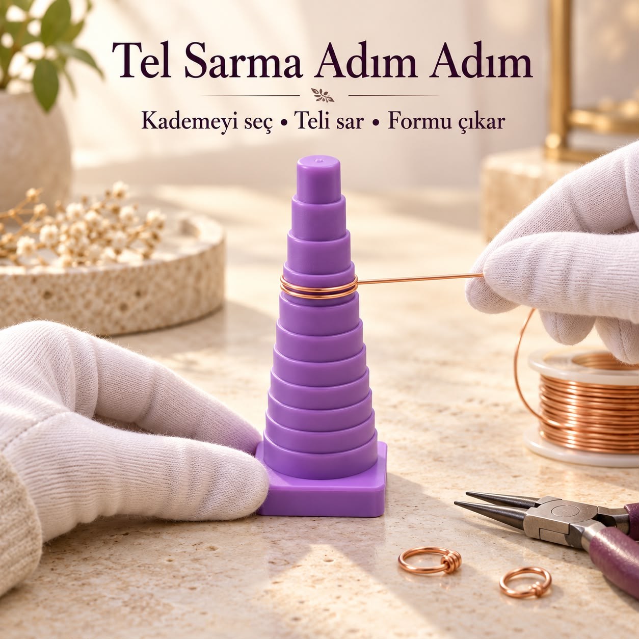 Kademeli Tel Sarma ve Şekillendirme Seti 5+1 Tasarımlarınıza Kendi Formunuzu Verin