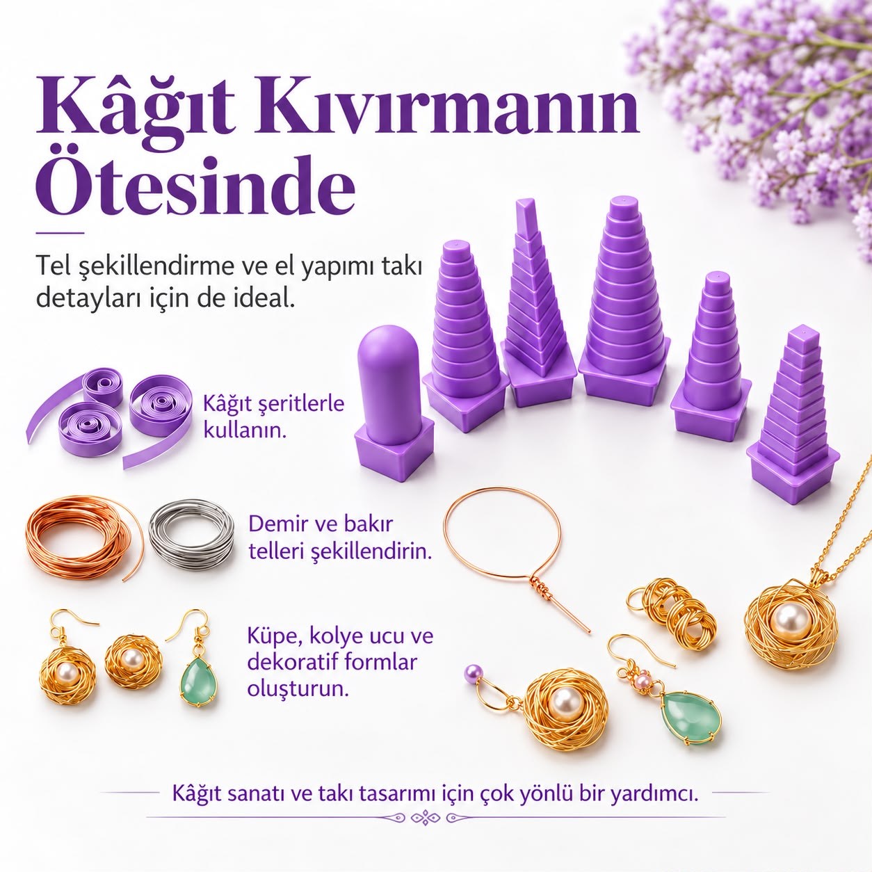 Kademeli Tel Sarma ve Şekillendirme Seti 5+1 Tasarımlarınıza Kendi Formunuzu Verin