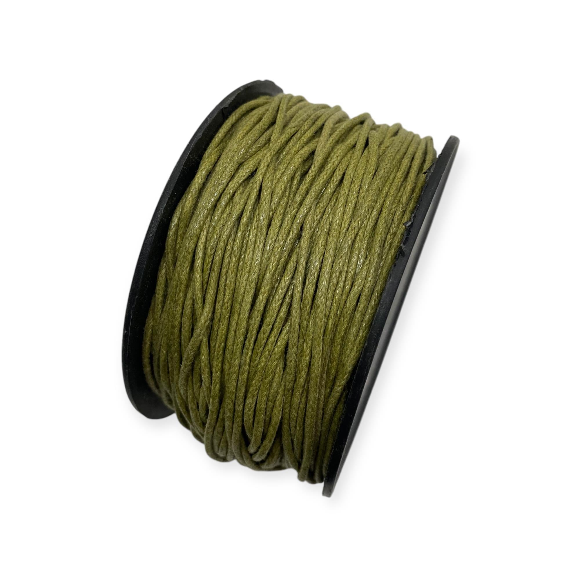 Makrome, Deri Görünümlü 1.5 MM Kore İp Zeytin Yeşili