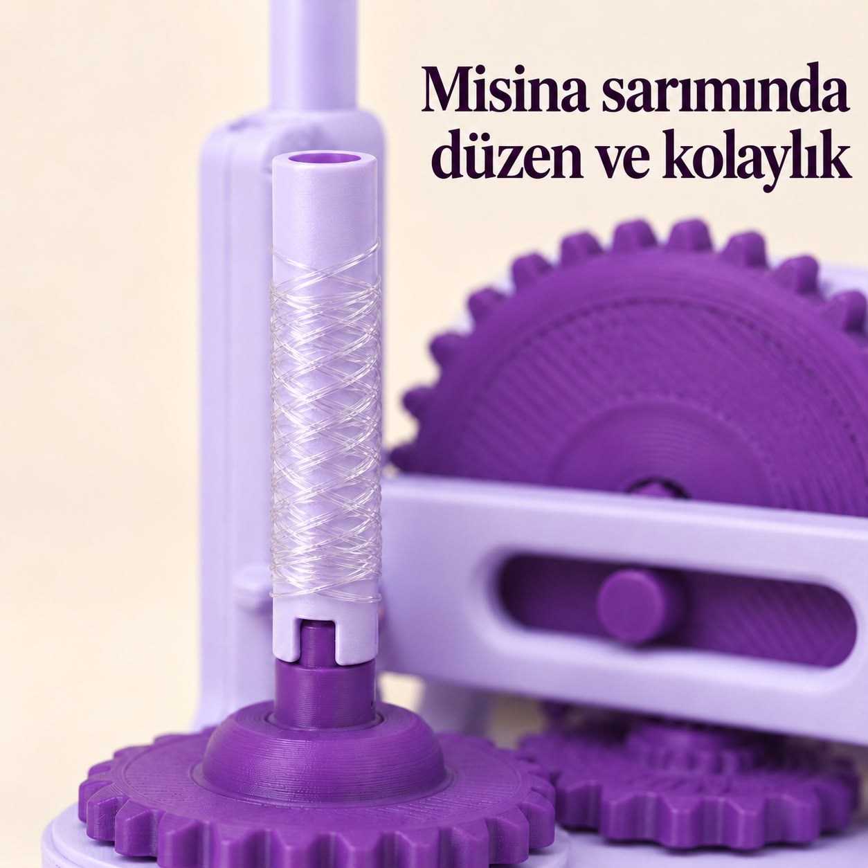 Manuel İplik ve Misina Sarma Makinesi +6 Bobin