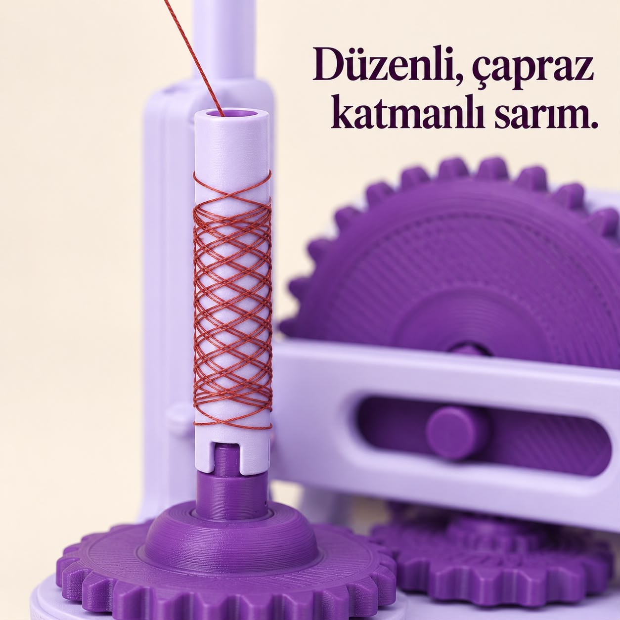 Manuel İplik ve Misina Sarma Makinesi +6 Bobin