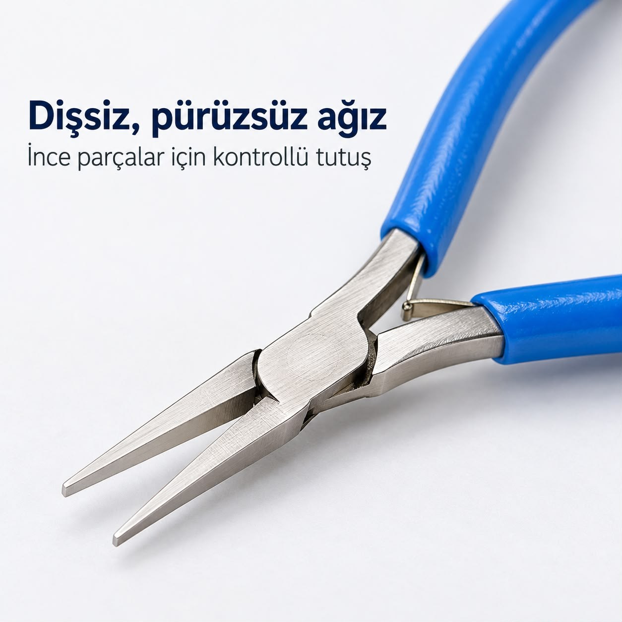 Mikro Düz Dişsiz Çelik Pense