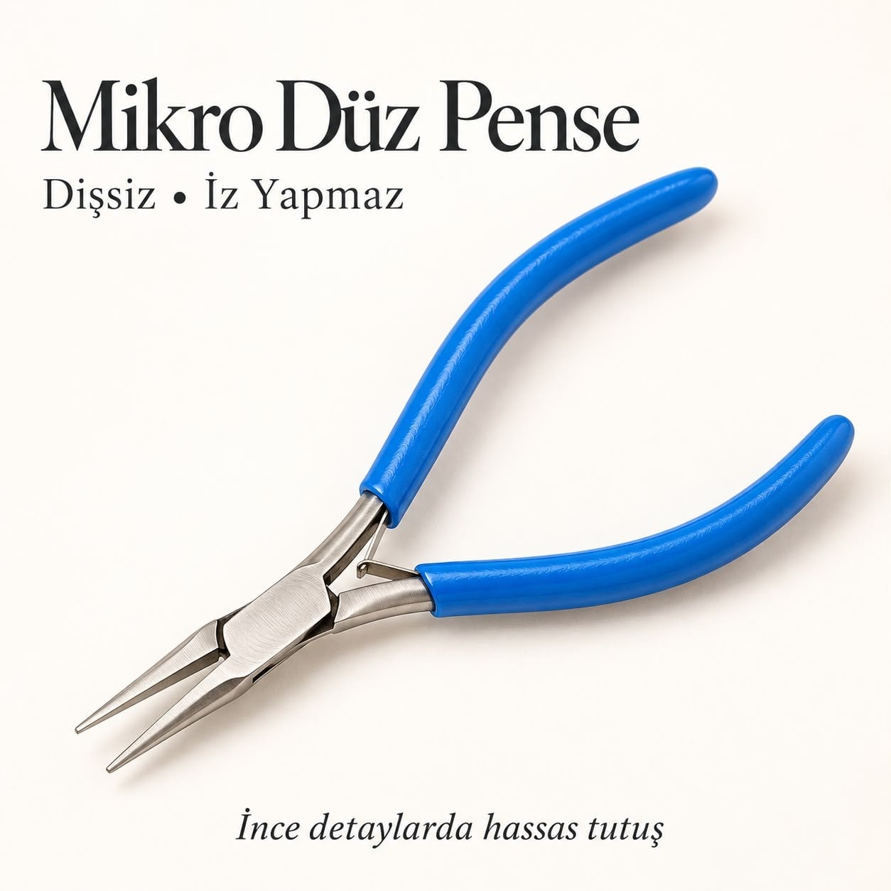 Mikro Düz Dişsiz Çelik Pense