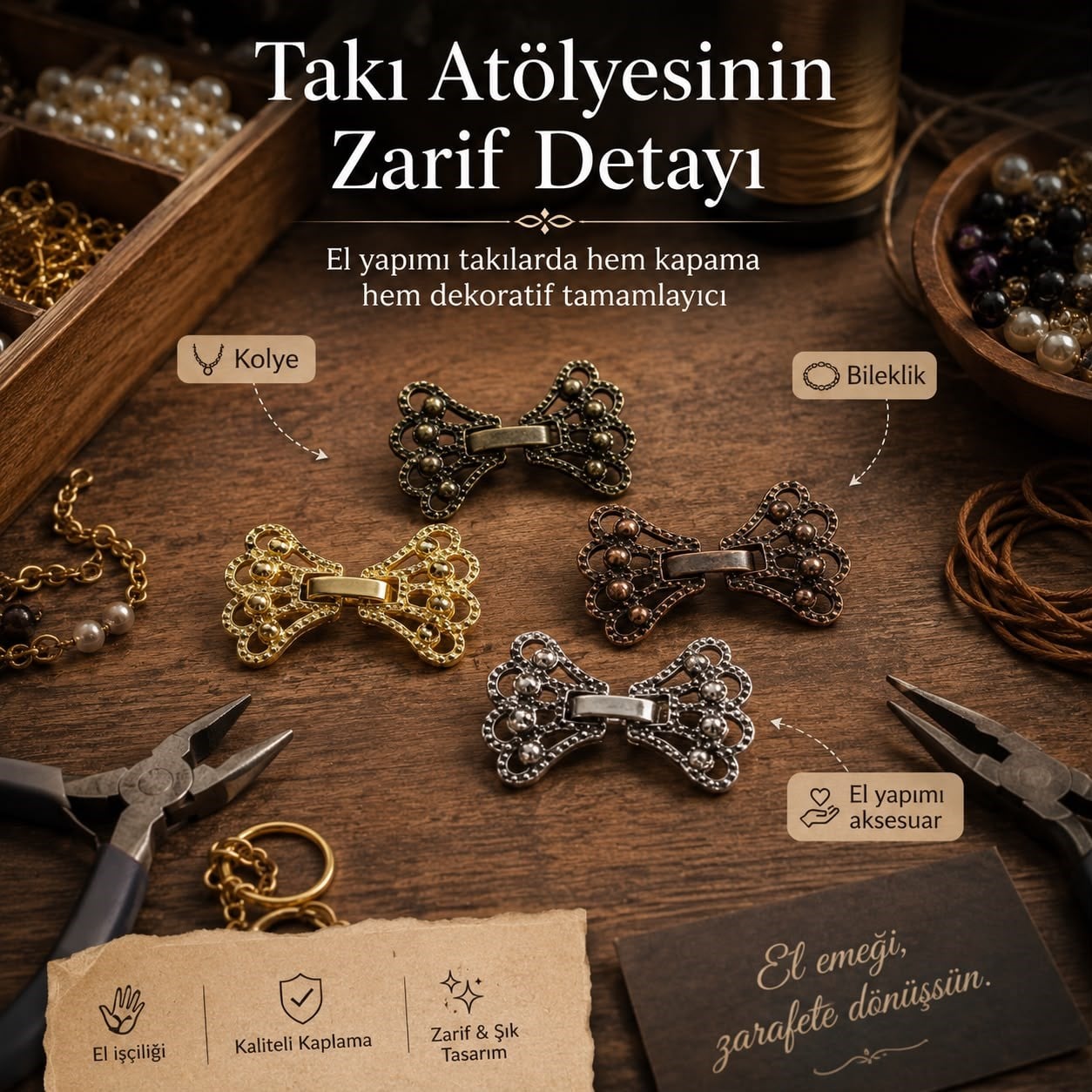 Modern Kelebek Kapama - Kararmaz 2x3 CM