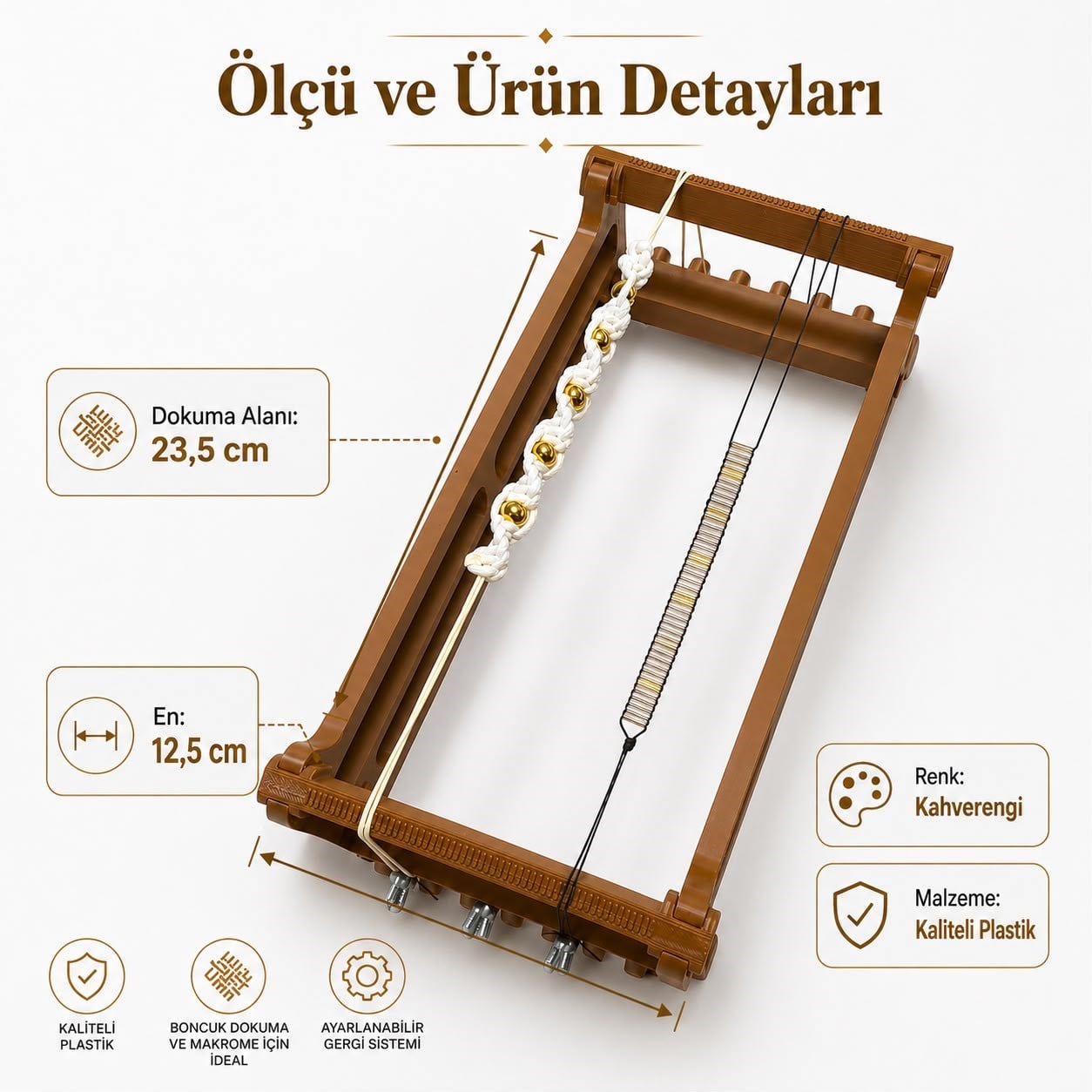 ORJ. Mega Macrome ve Boncuk - Bead Loom Tezgah LM4