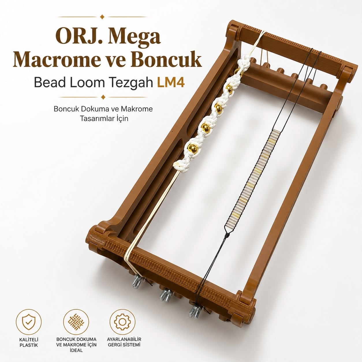 ORJ. Mega Macrome ve Boncuk - Bead Loom Tezgah LM4