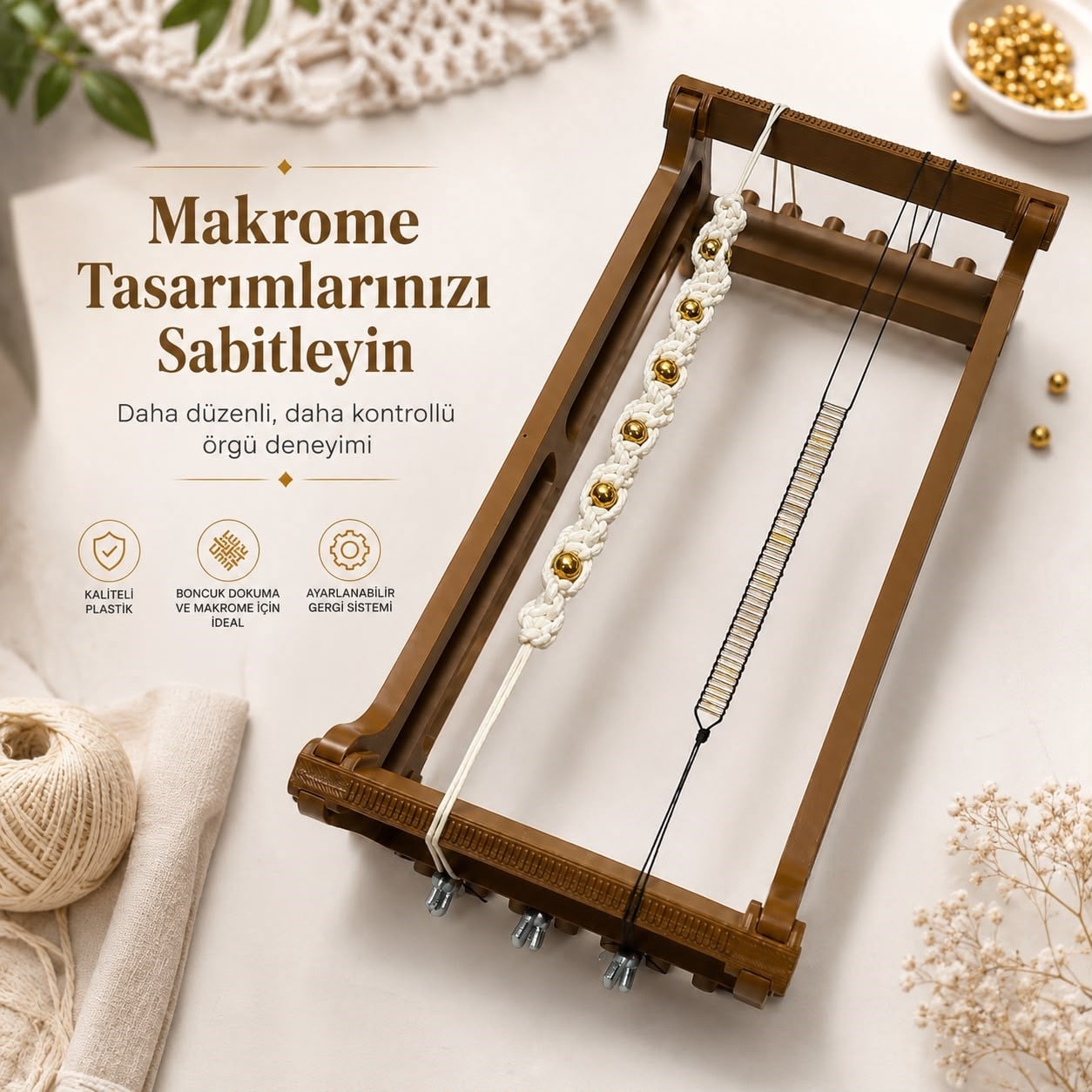 ORJ. Mega Macrome ve Boncuk - Bead Loom Tezgah LM4