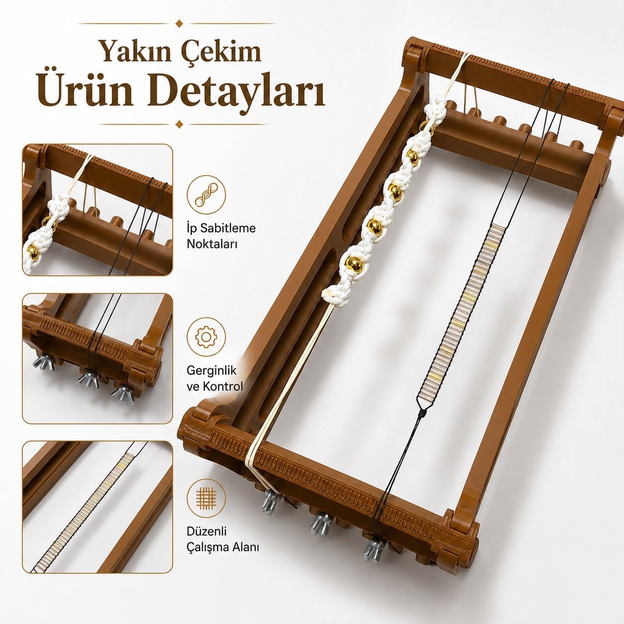 ORJ. Mega Macrome ve Boncuk - Bead Loom Tezgah LM4