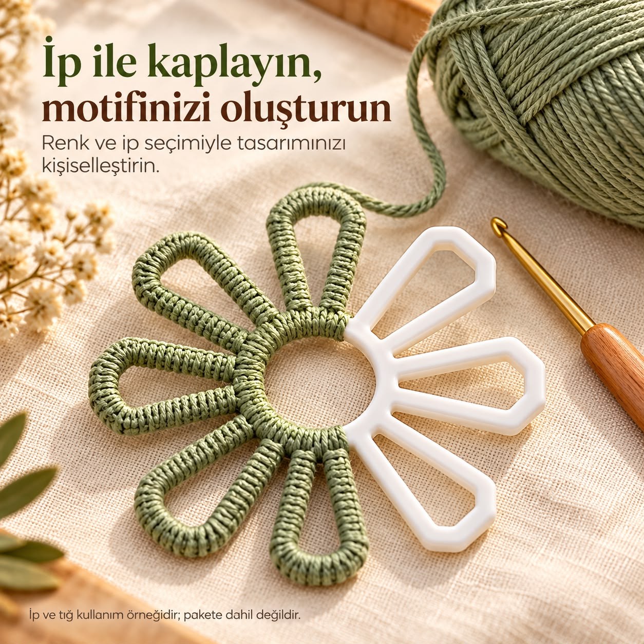Papatya Motif Kalıbı – 8 × 8 cm | 5 Adet