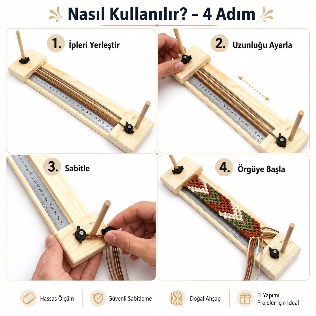 Paracord / Makrome Örgü Tezgâhı ile Daha Düzenli ve Kontrollü Çalışmalar