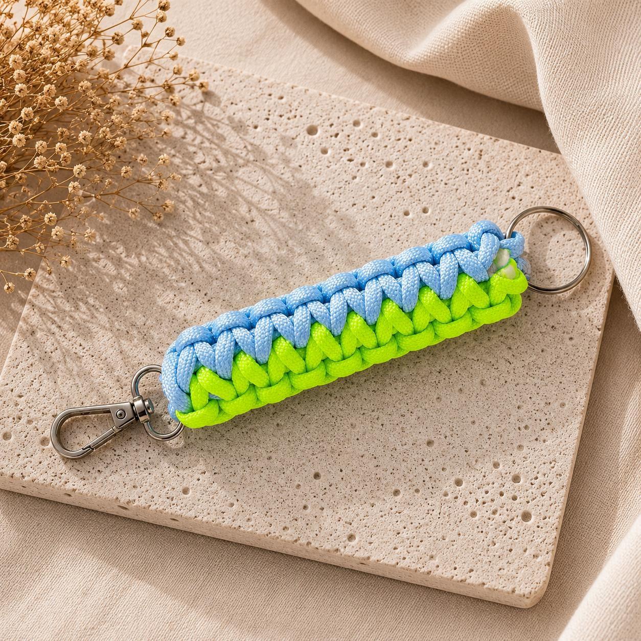 Paracord Outdoor Makrome Anahtarlık, Çanta Askılığı No:26