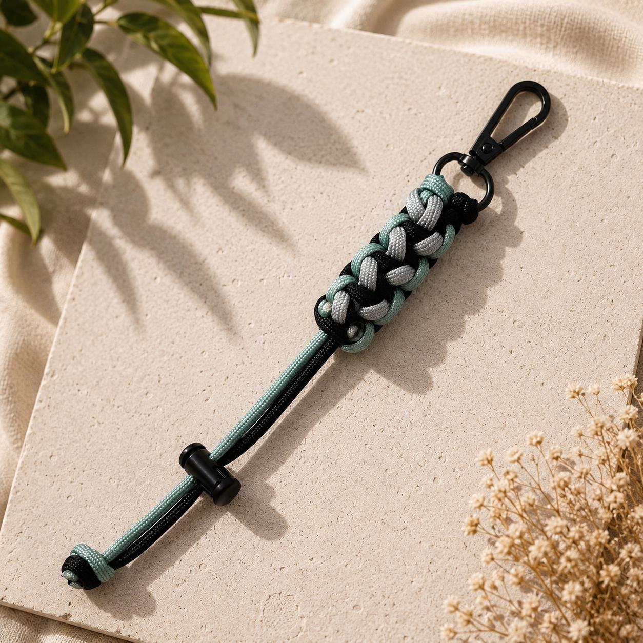 Paracord Outdoor Makrome Anahtarlık, Çanta Askılığı No:27