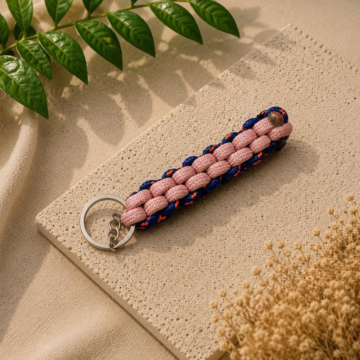 Paracord Outdoor Makrome Anahtarlık, Çanta Askılığı No:28