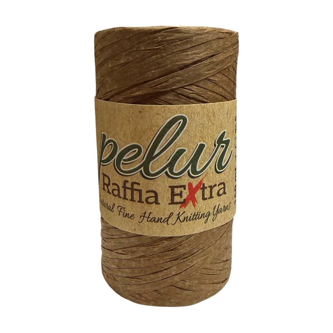 Pelur Raffia Extra - Koyu Hasır Doğal Rafya 100GR. 