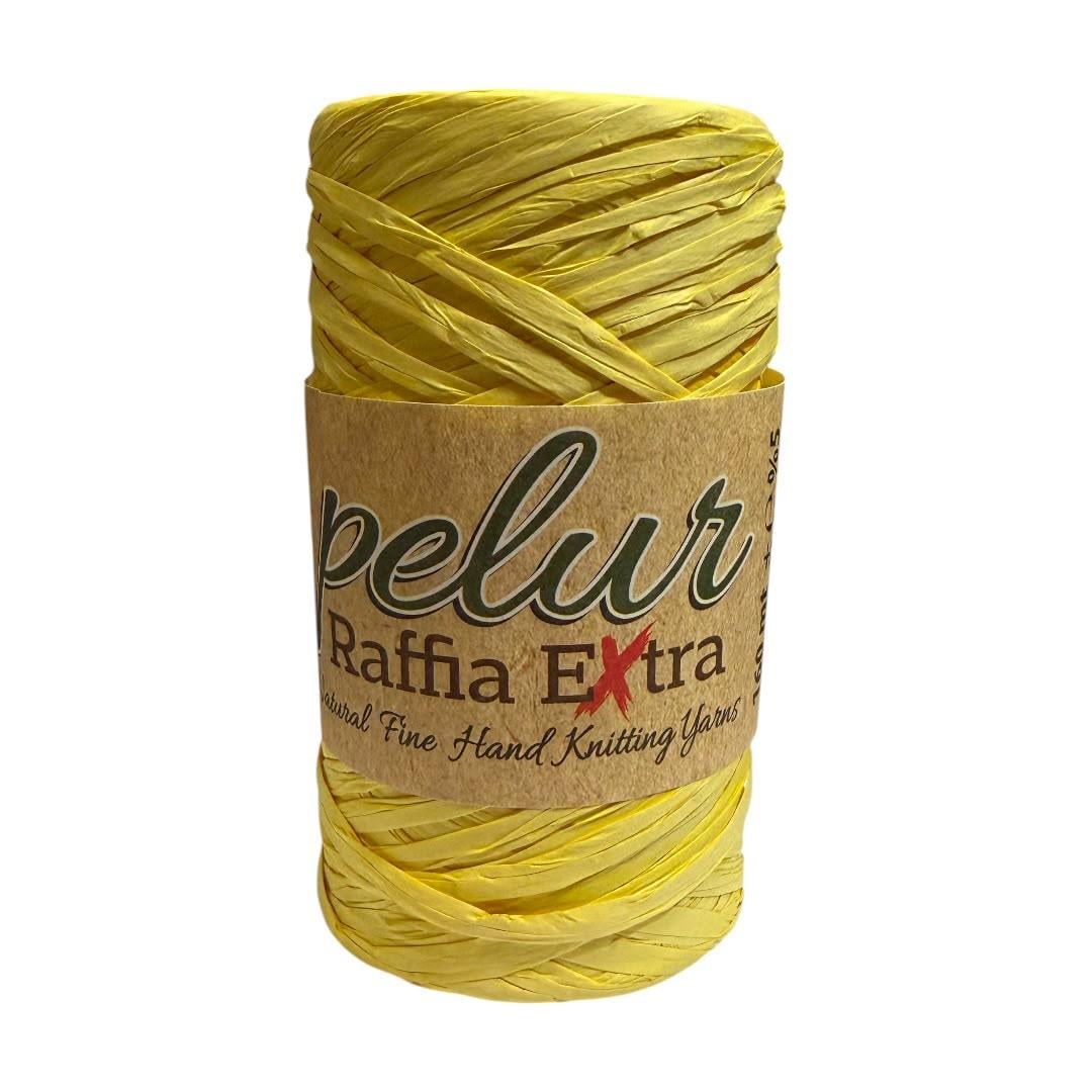 Pelur Raffia Extra - Sarı Doğal Rafya 100GR. 