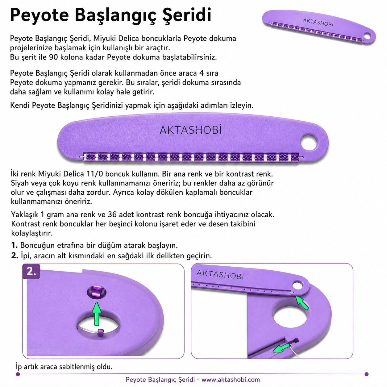 PeyotePro - Üçlü Peyote Başlangıç Şeridi