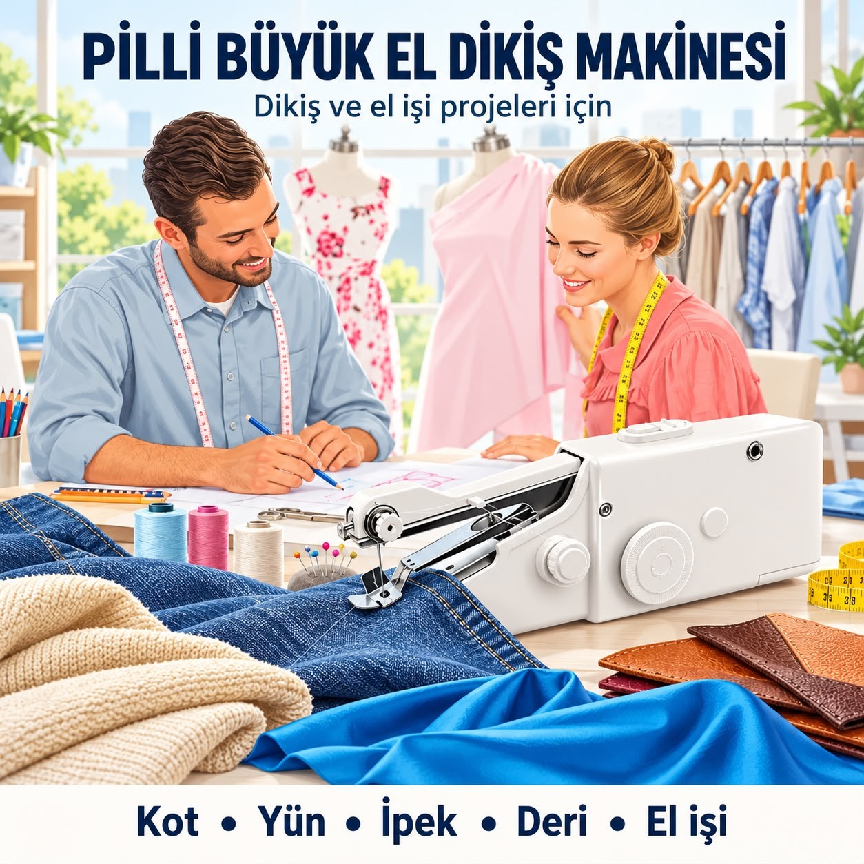 PİLLİ BÜYÜK EL DİKİŞ MAKİNESİ