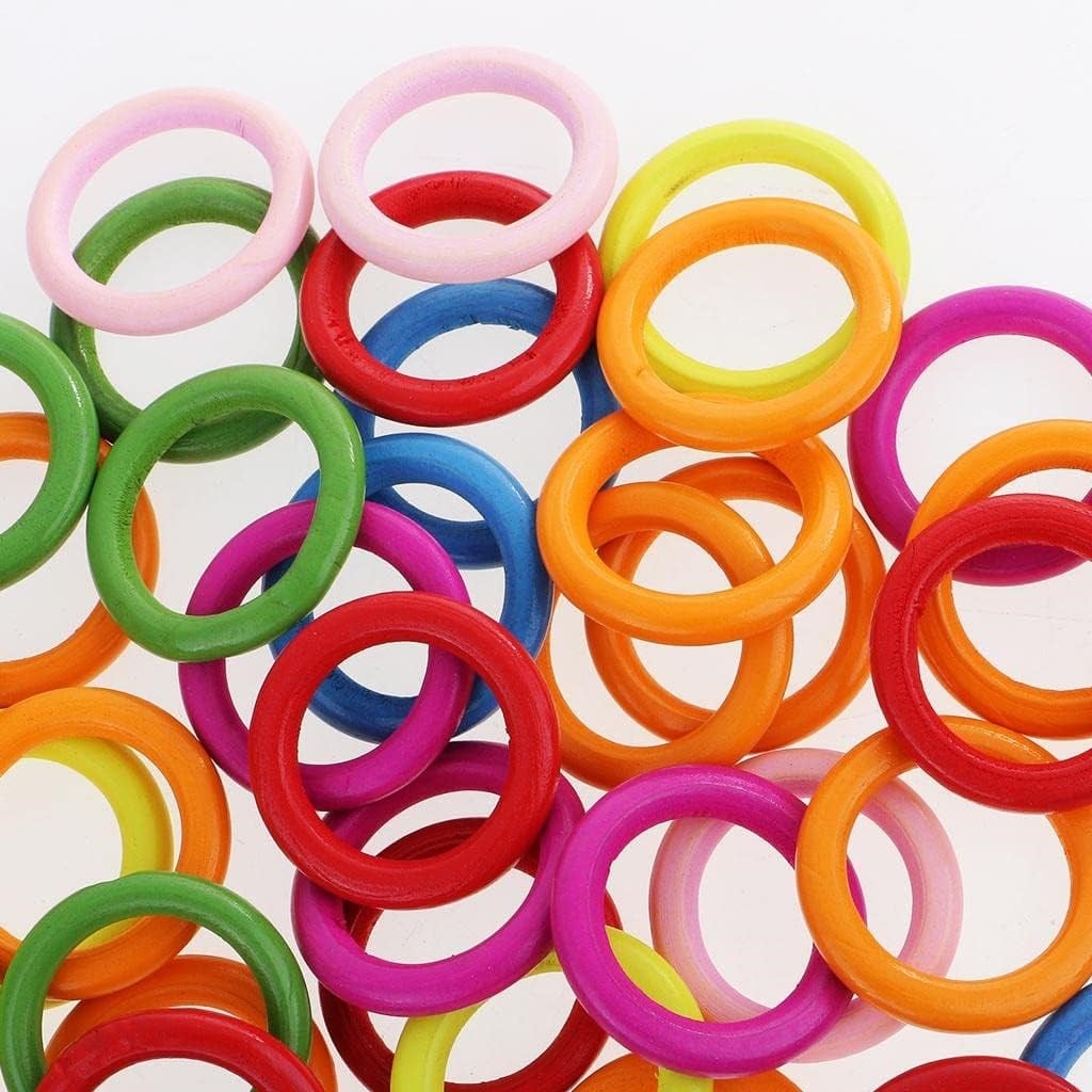 Plastik Renkli Halka Modeller 35 MM - 5 ADET Paket
