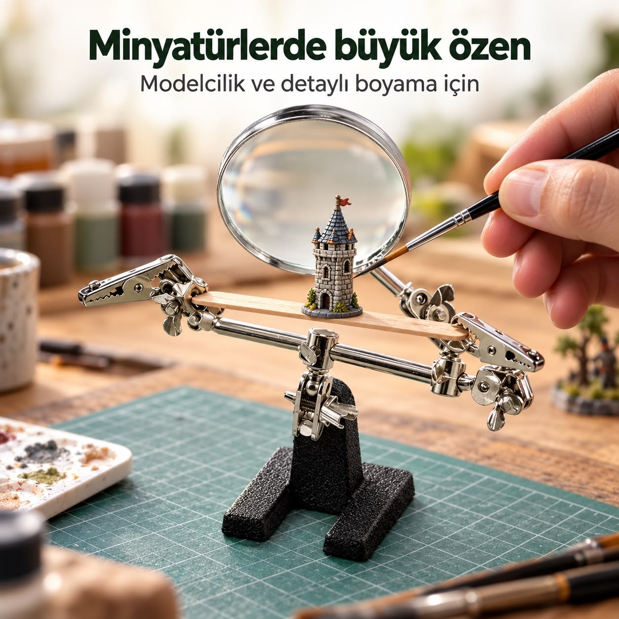 Power Master PM-32915 Mercekli Üçüncü El Lehim ve Montaj Standı
