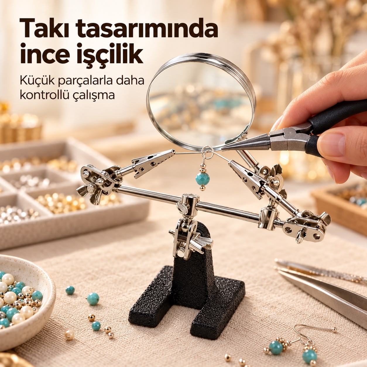 Power Master PM-32915 Mercekli Üçüncü El Lehim ve Montaj Standı