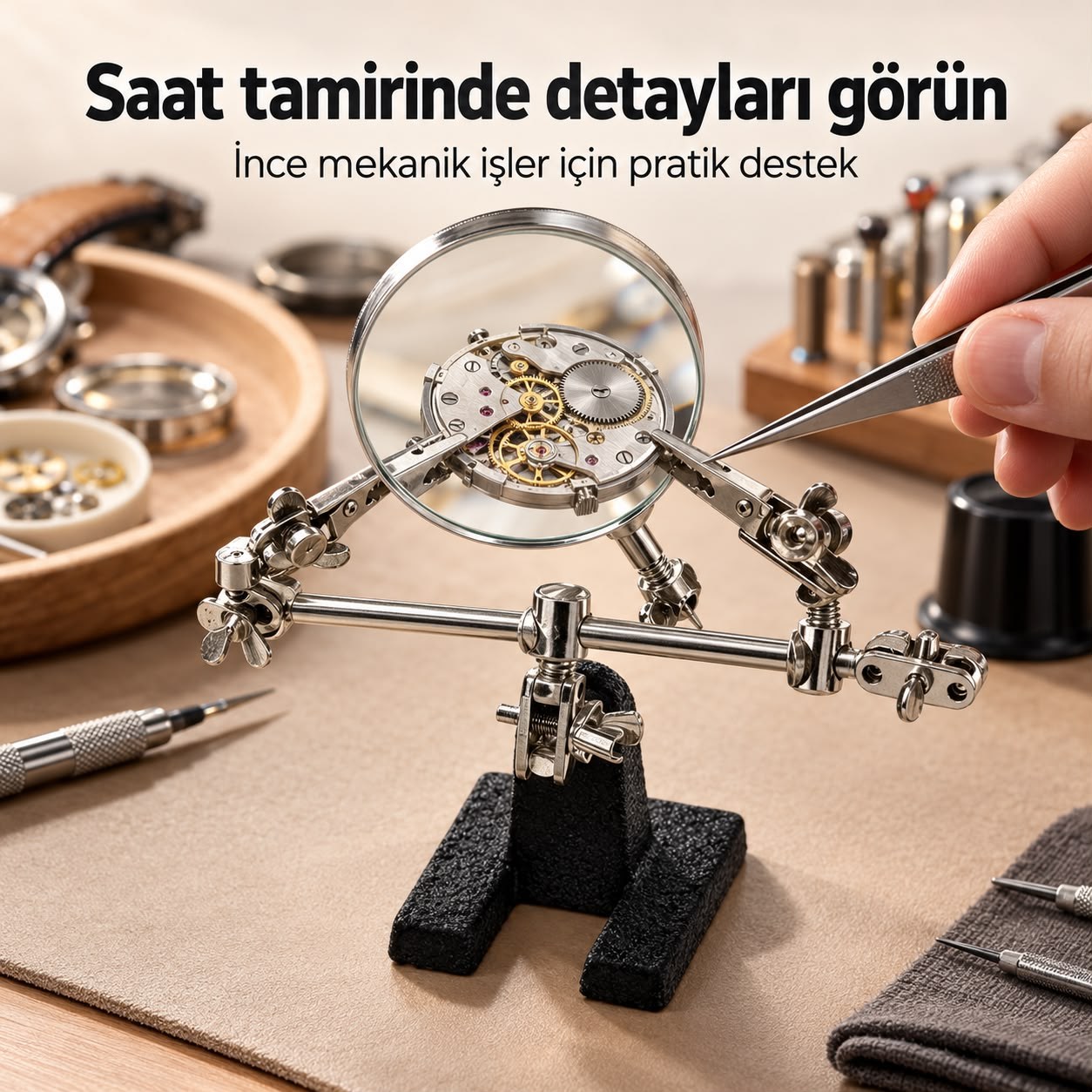 Power Master PM-32915 Mercekli Üçüncü El Lehim ve Montaj Standı