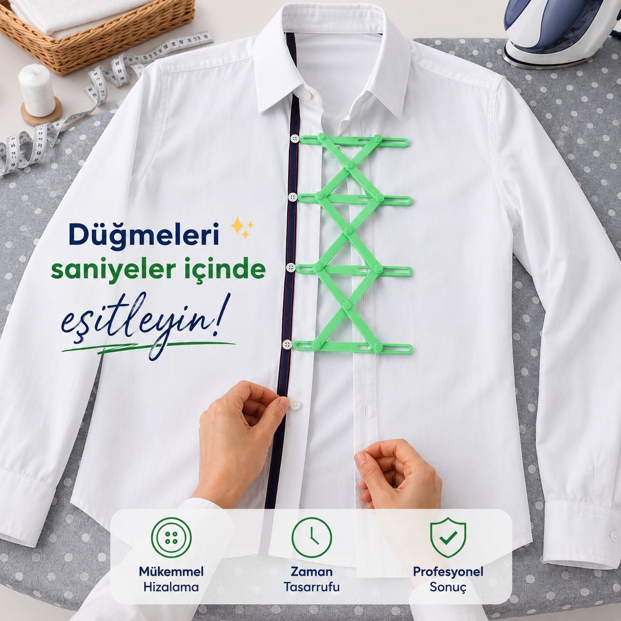 Pratik Düğme Hizalama Aparatı