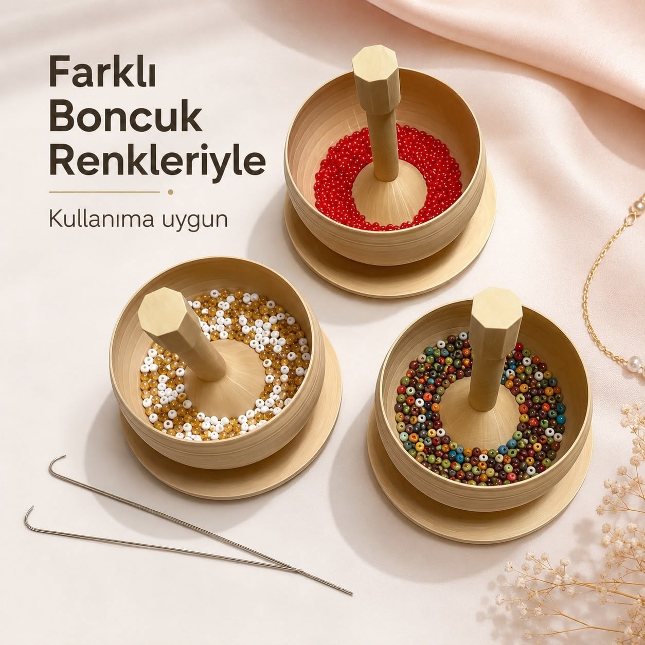 Profesyonel Boncuk Dizici - İğneli Set