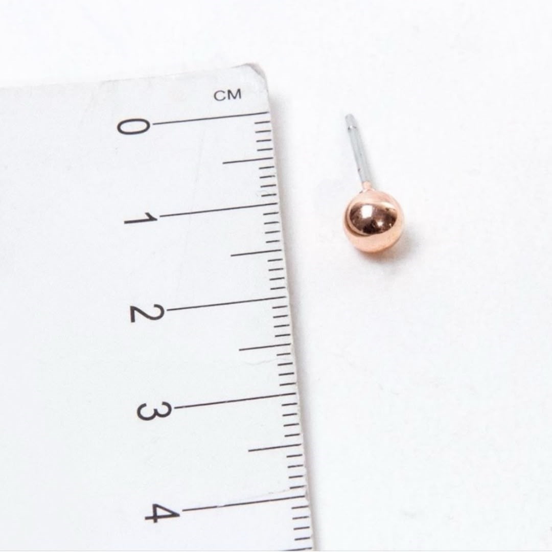 Rose Renk Metal Top Küpe 10 Adet