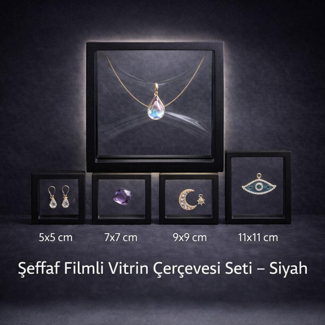 Şeffaf Filmli Vitrin Çerçevesi Seti – (5'li Set)