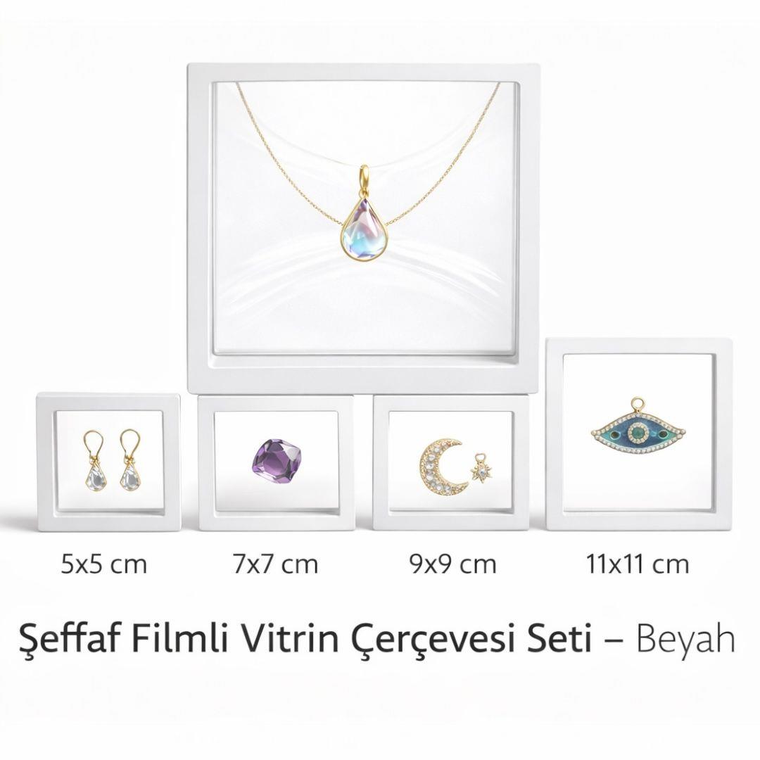 Şeffaf Filmli Vitrin Çerçevesi Seti – (5'li Set)