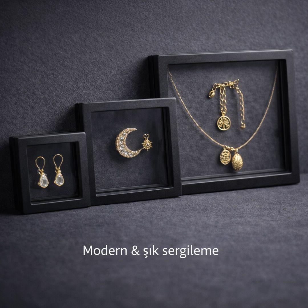 Şeffaf Filmli Vitrin Çerçevesi Seti – (5'li Set)