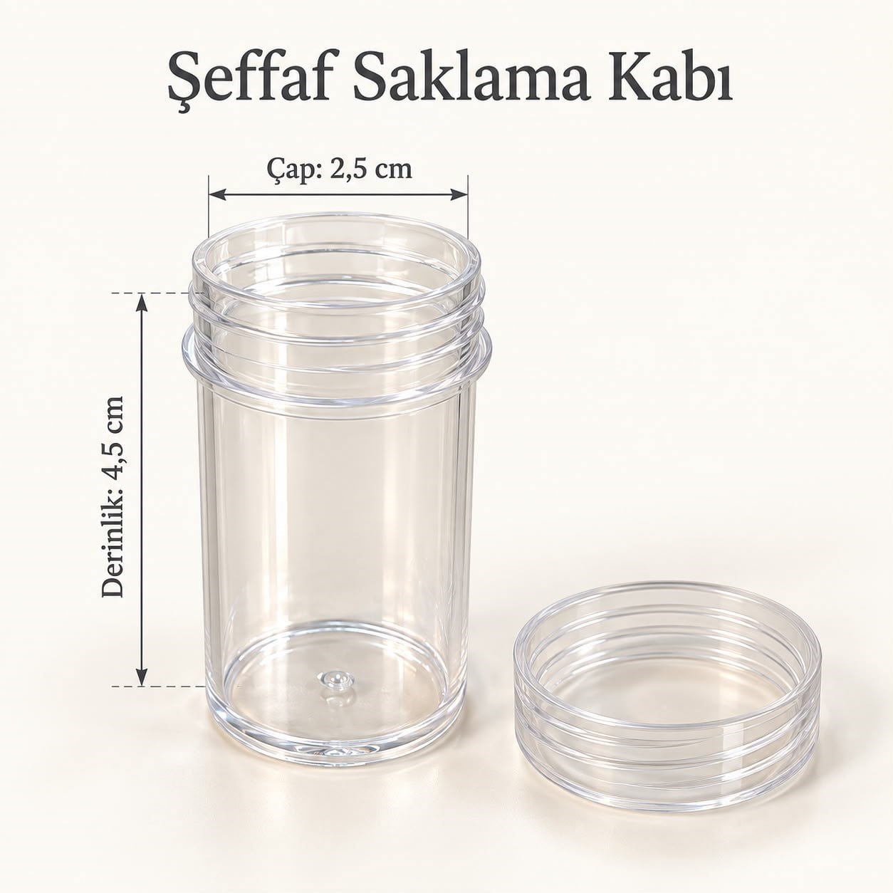 Şeffaf Kapaklı Boncuk ve Takı Malzemesi Saklama Kabı