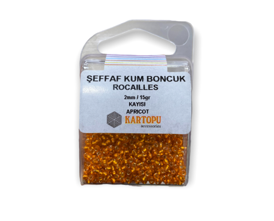 Şeffaf Kum Boncuk Rocaılles 15GR - Kayısı