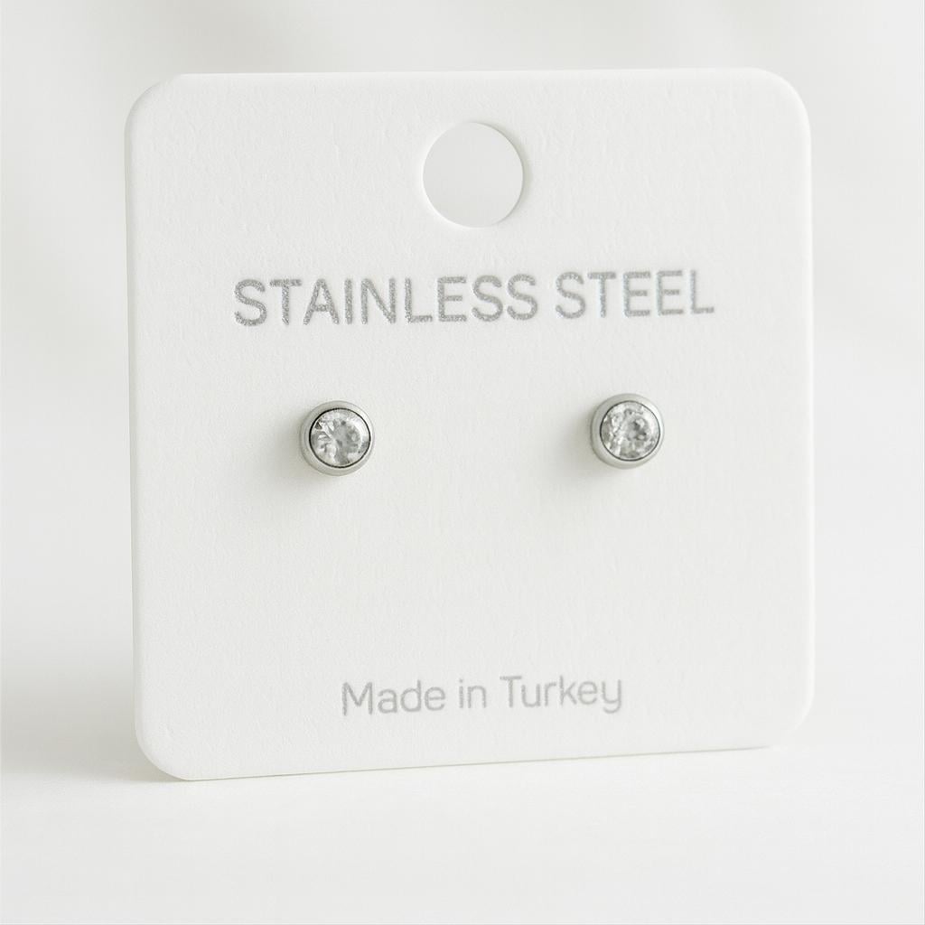 Stainless Stell Küpe Kartlığı - 10 Adet