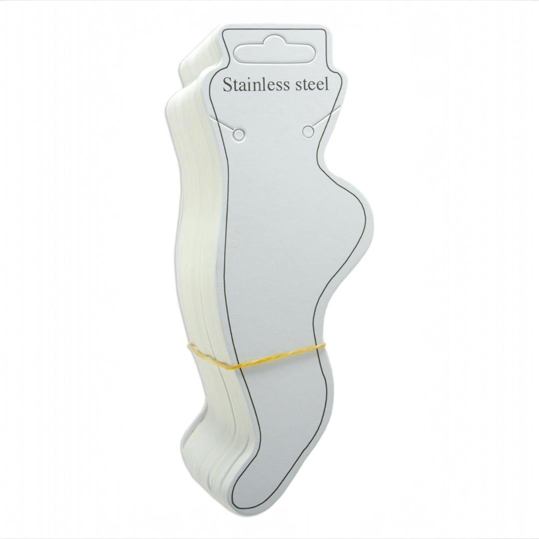 Stainless Stell Oval Kalın Halhal Kartı - 10 Adet