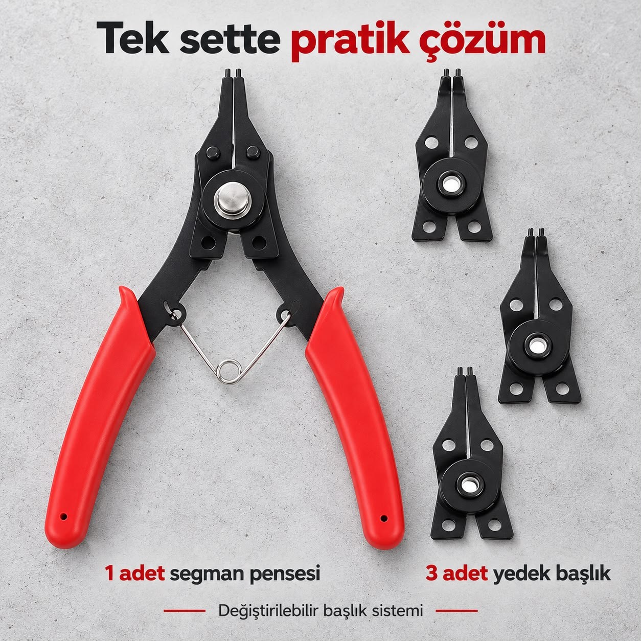 SUNUP Çok Uçlu Çelik Pense – Değiştirilebilir Başlıklı Set