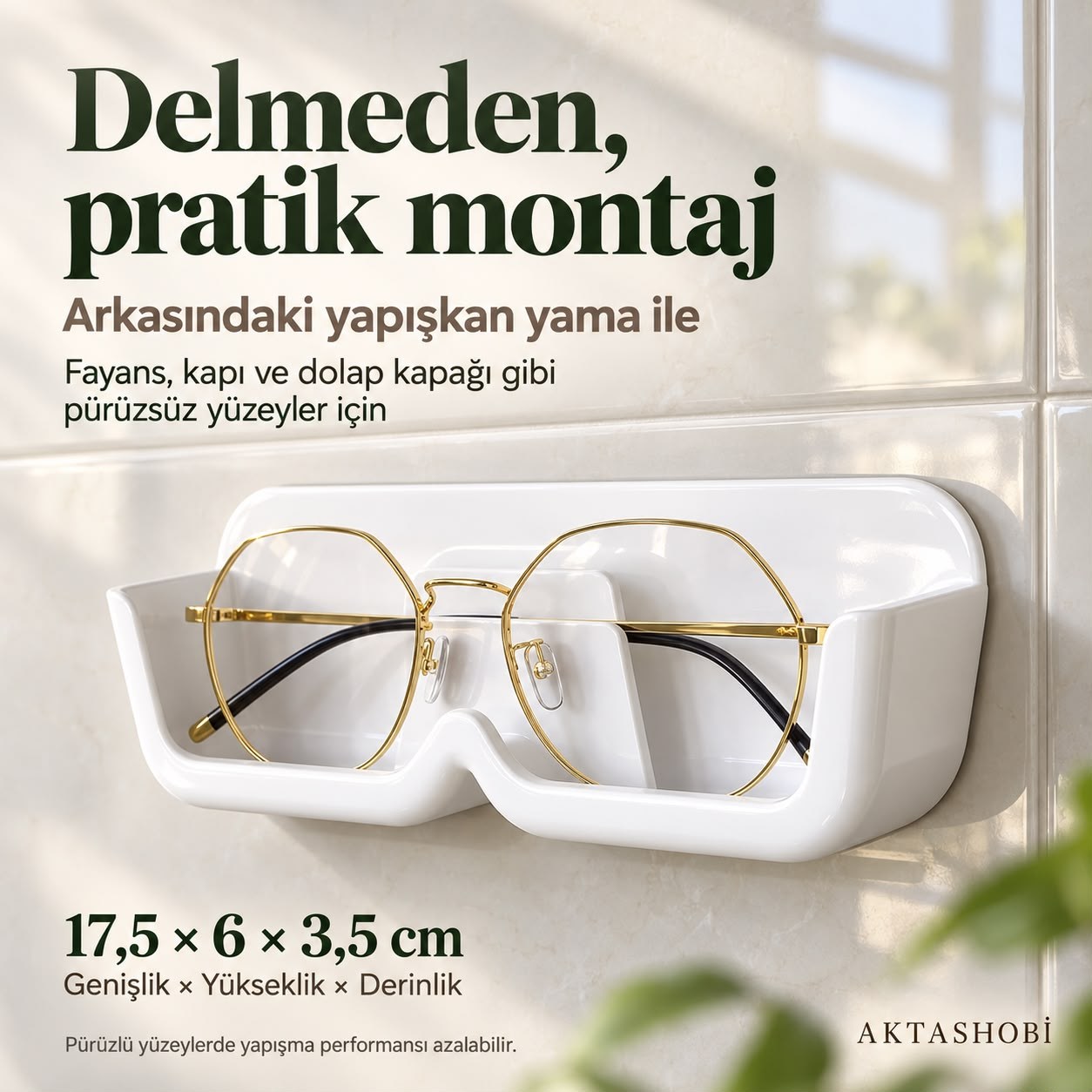 Sunup SN-29665 Duvar Tipi Gözlük Rafı Gözlüğünüz Yanı Başınızda