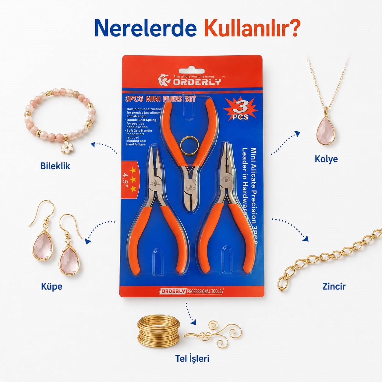 Takı El Aletleri Dörtlü Mega Set