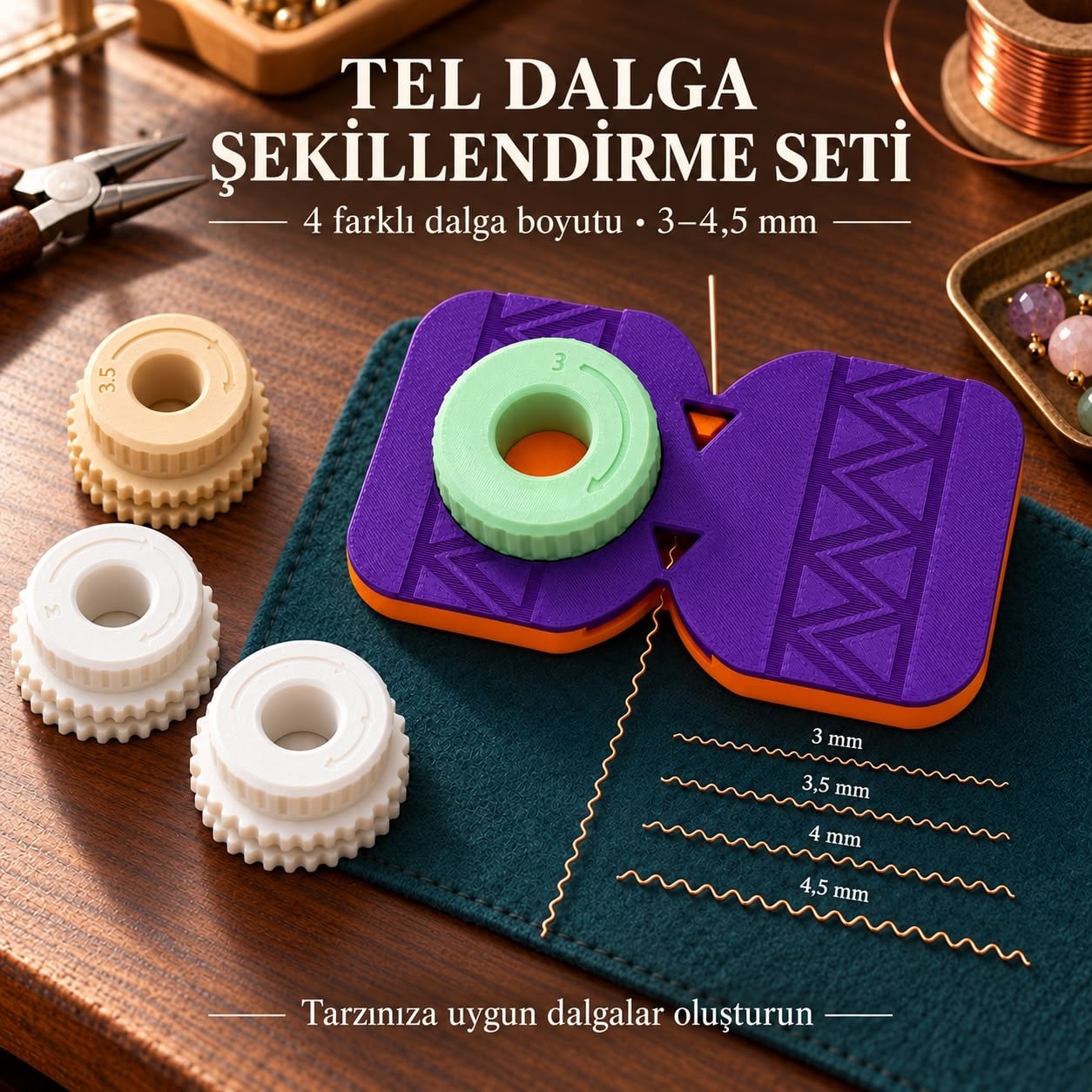 Tel Dalga Şekillendirme Seti – Tasarımlarınıza Hareket Katın
