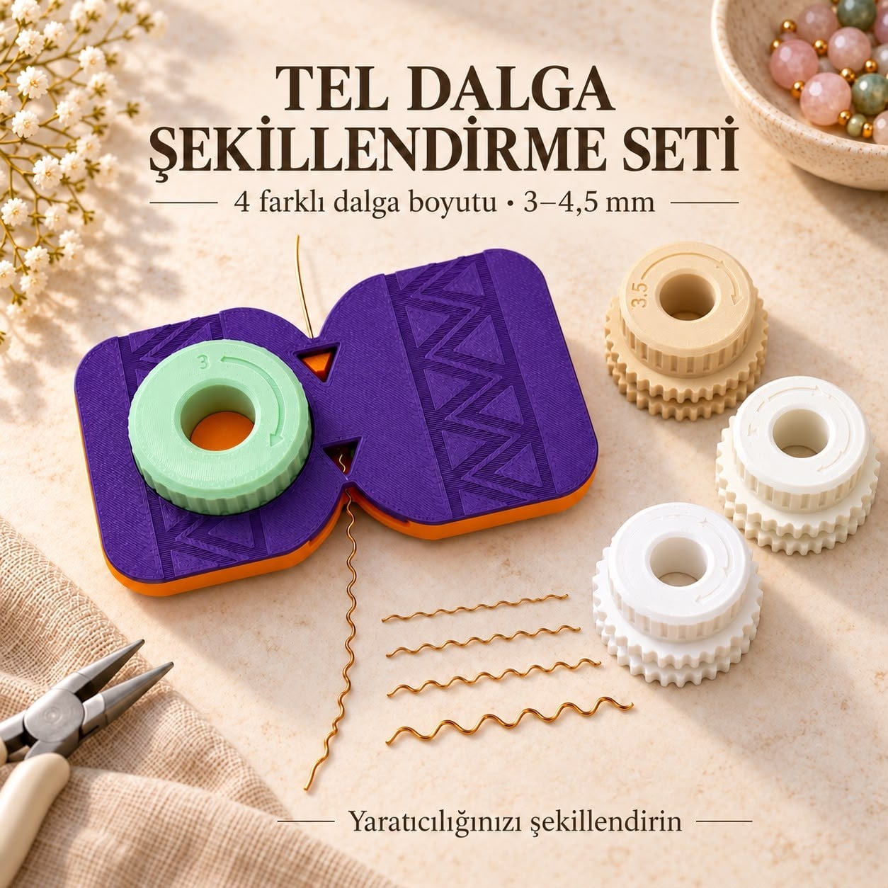 Tel Dalga Şekillendirme Seti – Tasarımlarınıza Hareket Katın
