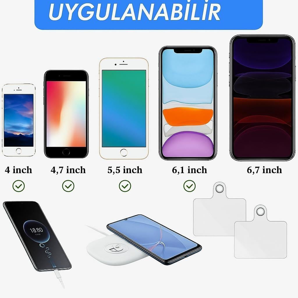 Telefon Boyun Askı Aparatı 5'li Paket, Universal – Şeffaf