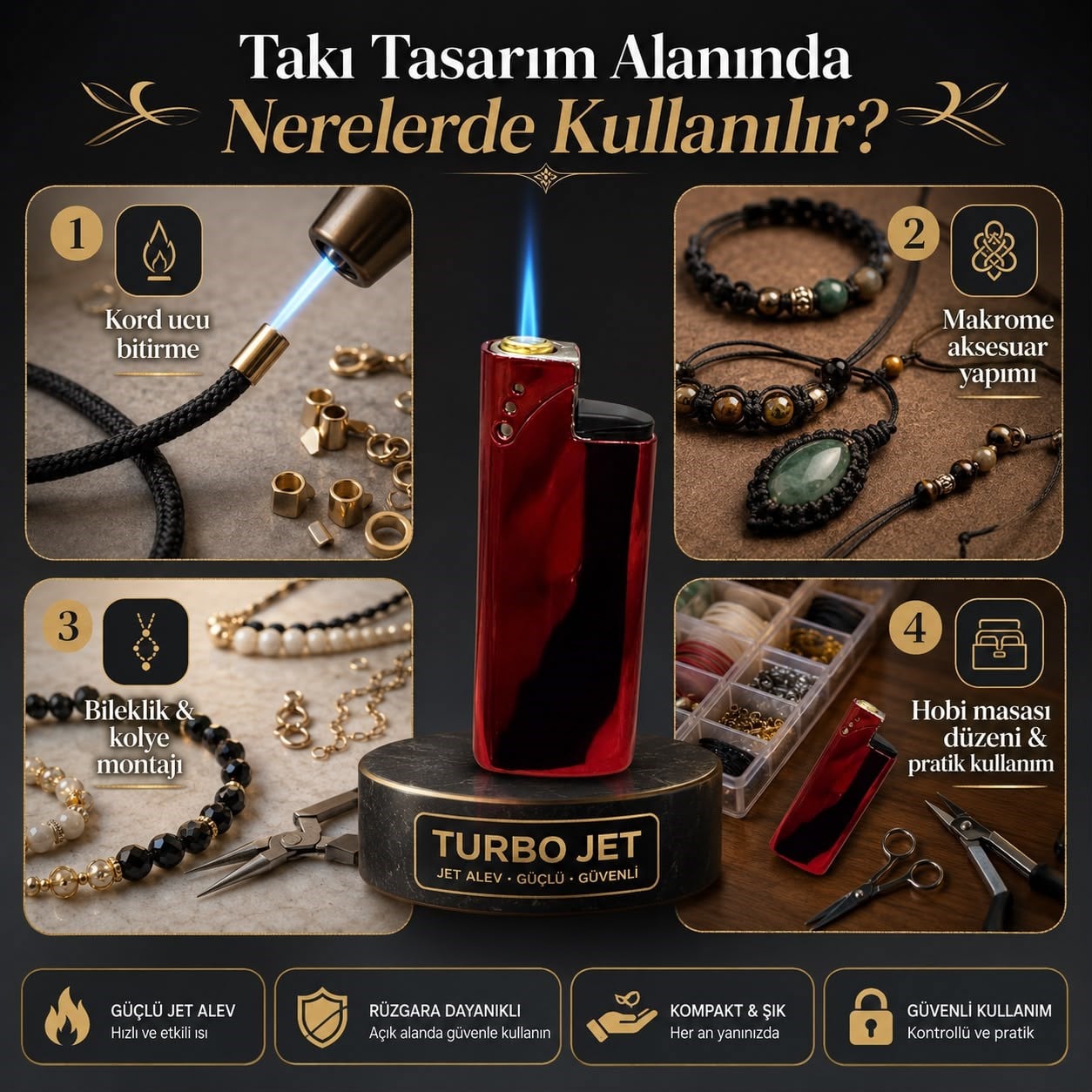 Turbo Alevli Takı ve El Sanatlarına Uygun Çakmak