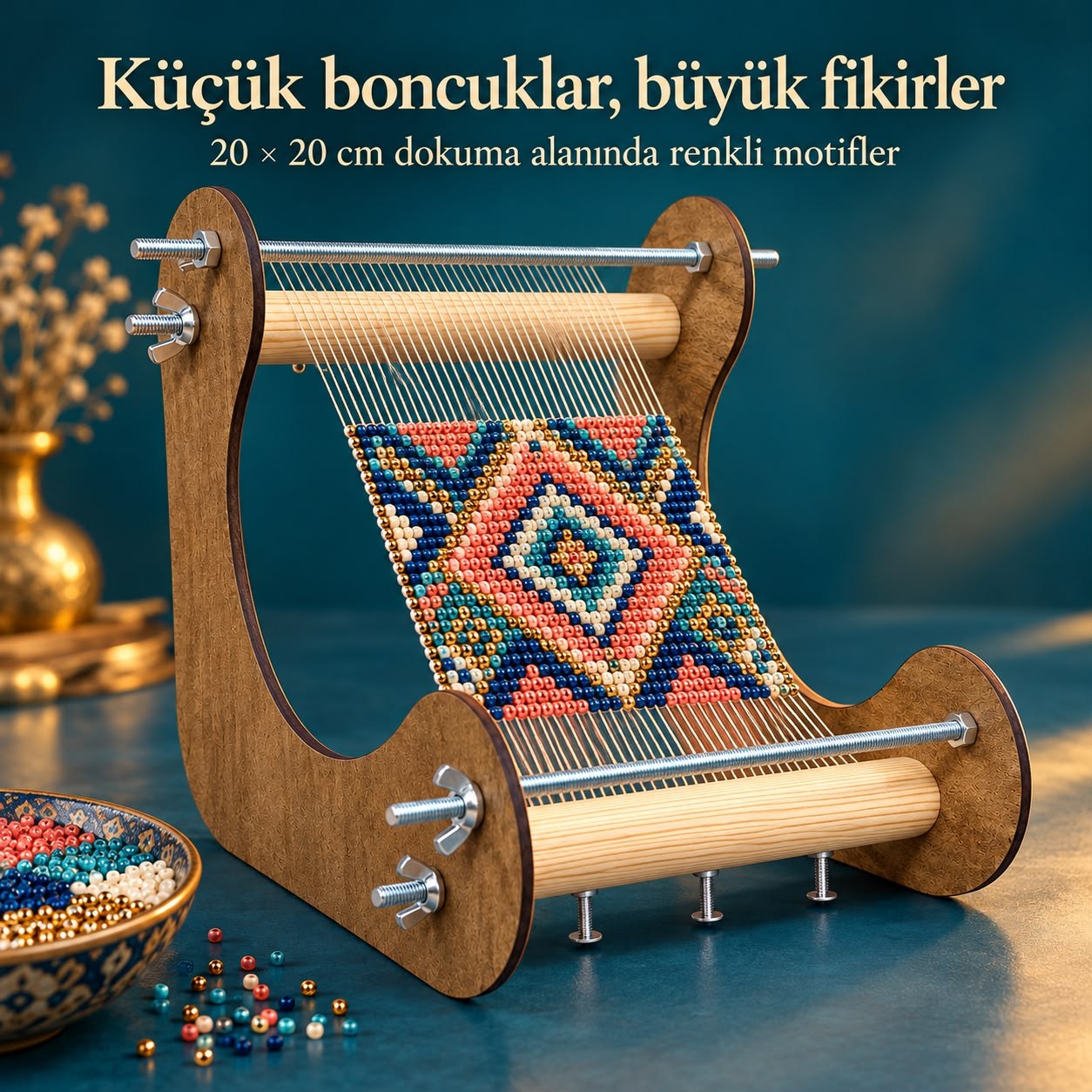 Yeni Nesil Bead Loom Dik Dokuma Tezgahı